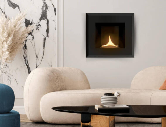 Επιτοίχιο Tζάκι Contour Tenderflame με διάρκεια καύσης 4 - 5 ώρες, χωρητικότητα δεξαμενής 500ml και διαστάσεις 59x21x59cm - Black