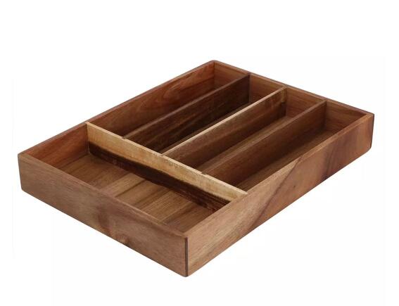 Θήκη για Μαχαιροπίρουνα Excellent Houseware από Ξύλο Ακακίας, με διαστάσεις 35x26x5cm