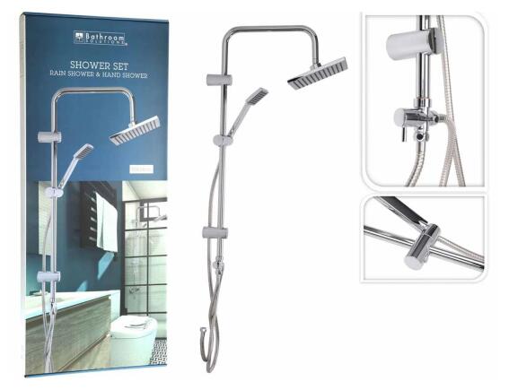 THE NETHERLANDS Στήλη Ντουζ Bathroom Solutions 2 εξόδων, με διαστάσεις 80x34cm - Chrome