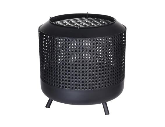 Εστία φωτιάς εξωτερικού χώρου με πόδια στήριξης και διαστάσεις 50x50x51cm - Μαύρο