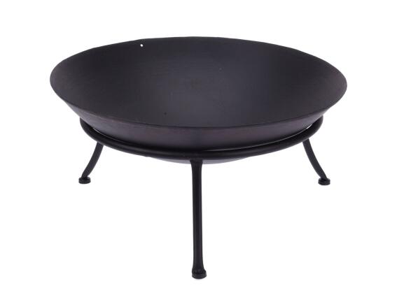 Εστία φωτιάς εξωτερικού χώρου με βάση και διαστάσεις 47x21cm - Μαύρο