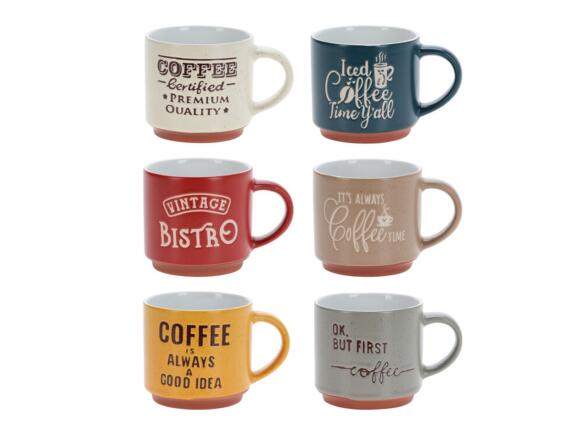 Σετ Κούπες από πορσελάνη, με χωρητικότητα 268ml - 6 τεμάχια