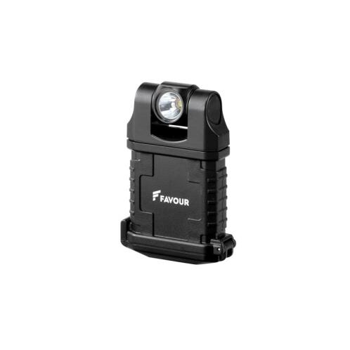 Favour T0917 Επαναφορτιζόμενος Φακός Led Αδιάβροχος IPX6 Με Μέγιστη Φωτεινότητα 180 lm και Μαγνητικό Κλιπ Μαύρο