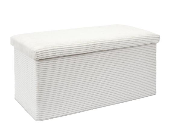 Home Deco Factory Ταμπουρέ Scott με Aποθηκευτικό Xώρο76x38x38cm Beige