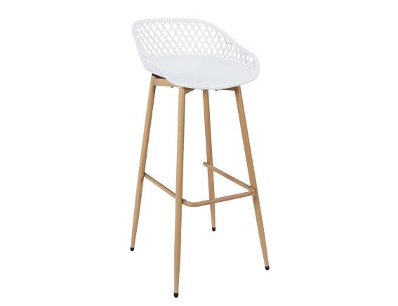 Home Deco Factory Malaga Σκαμπό Μπαρ 45.5x47.6x88cm Λευκό