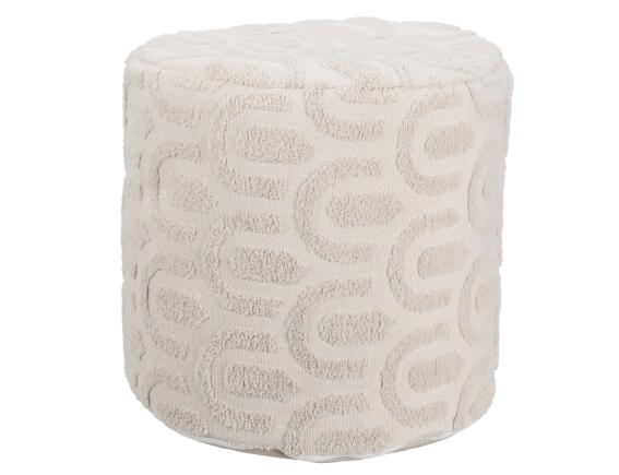 Σκαμπό Πουφ H&S Collection με διαστάσεις 40x40x38cm - Off White