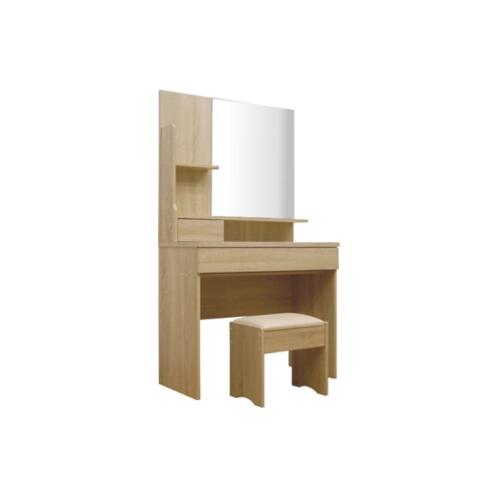 Velco Μπουντουάρ Κρεβατοκάμαρας με Καθρέπτη και Σκαμπώ 155x80x40εκ. Σφένδαμος