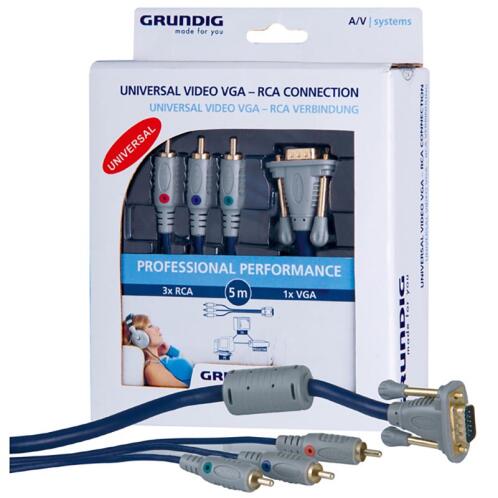 GRUNDIG Universal Καλώδιο-Μετατροπεας Video VGA Σε 3RCA, 5 M 42166672