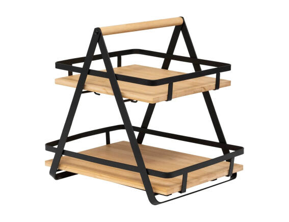 5five Ραφιέρα Οργάνωσης με 2 ράφια και διαστάσεις 30.5x22.5x29cm - Black