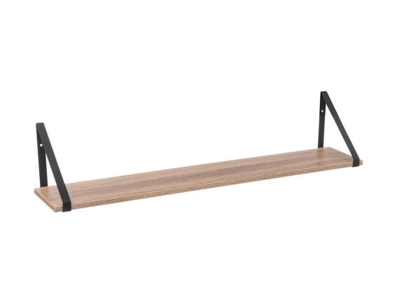 5five Ράφι τοίχου Aliaj με μεταλλικά στηρίγματα και διαστάσεις 78x16x15cm - Σε καφέ απόχρωση