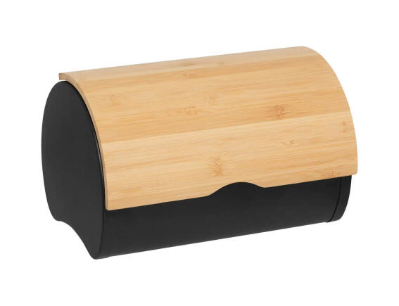 5five Ψωμιέρα με καπάκι και διαστάσεις 32x20.5x24cm - Black