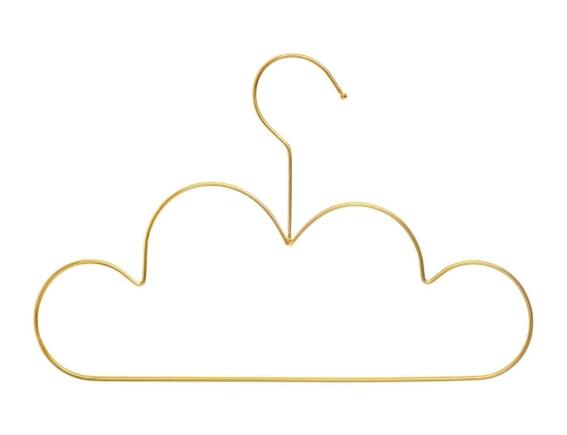 Σετ Παιδικές Μεταλλικές Κρεμάστρες Cloud Atmosphera με διαστάσεις 30x0.3x19cm - 3 τεμάχια - Gold