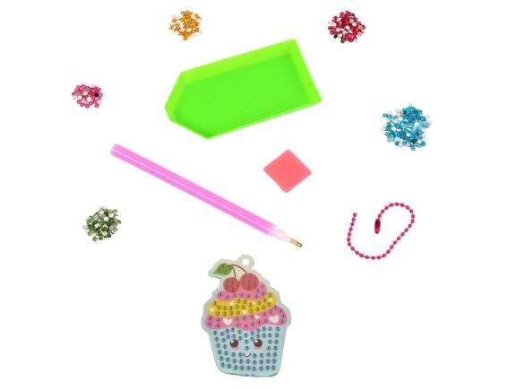 Colorem  Παιδικό Σετ Χειροτεχνίας με διαμαντάκια Happy Cupcake με διαστάσεις 5x7.3cm - Περιλαμβάνεται μπρελόκ - Ηλικίες 6 ετών και άνω