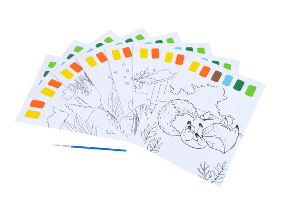 Colorem  Σετ Μαγικής Ζωγραφικής Ζωάκια με διαστάσεις 21x28.5cm - Περιλαμβάνονται πινέλο και χρώματα - Ηλικίες 6 ετών και άνω - 8 τεμάχια