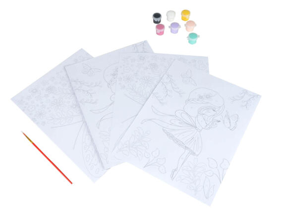 Colorem  Σετ Ζωγραφικής με αριθμούς Πριγκίπισσα & Πεταλούδα - Ηλικίες 6 ετών και άνω - Περιλαμβάνονται χρώματα και πινέλα