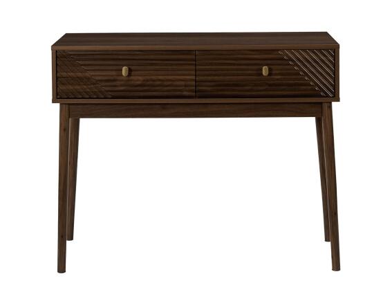 Home Deco Factory Tiffany Kονσόλα Εισόδου με 2 Συρτάρια 100x35x80cm Καφέ