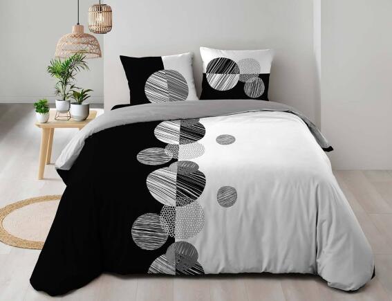 Douceur d'intérieur  Σετ King Size Παπλωματοθήκη & 2 Μαξιλαροθήκες Stormi από βαμβάκι 57TC, με διαστάσεις 260x240cm