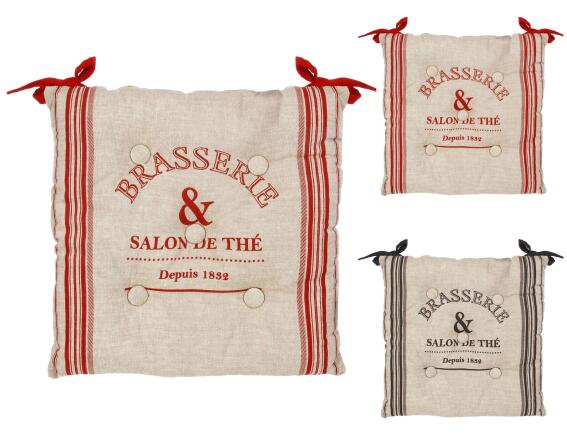 Atmosphera  Διακοσμητικό Μαξιλάρι Καρέκλας Bistrot με διαστάσεις 40x40cm - Σε 2 επιλογές χρώματος