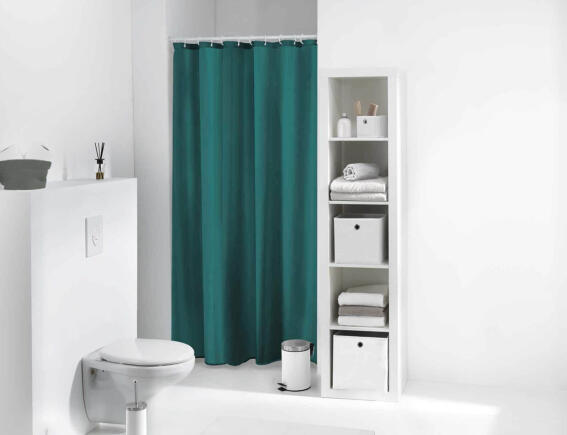 Douceur d'intérieur  Κουρτίνα Μπάνιου με κρίκους με διαστάσεις 180x200cm - Blue/Emerald
