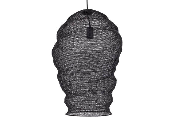 PTMD Luxury Living Φωτιστικό Οροφής Miko  Μονόφωτο, με λαμπτήρα E27 και διαστάσεις 42x42x60cm - Black