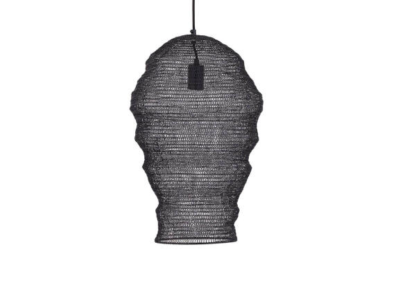 PTMD Luxury Living Φωτιστικό Οροφής Miko  Μονόφωτο, με λαμπτήρα E27 και διαστάσεις 33x33x50cm - Black