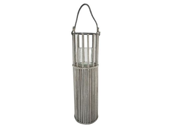 Διακοσμητικό Φανάρι Cressi HBX από ξύλο bamboo, με διαστάσεις 19x19x64cm