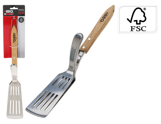 THE NETHERLANDS Σπάτουλα - Τσιμπίδα Ψησίματος BBQ από ανοξείδωτο ατσάλι - 40cm