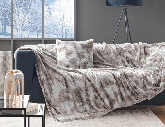 Douceur d'intérieur  Κουβέρτα Antartic με εσωτερική επένδυση fleece και διαστάσεις 180x220cm - Choco