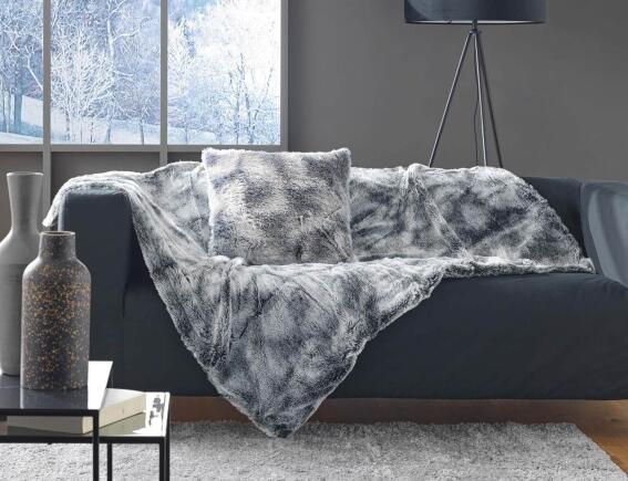Douceur d'intérieur  Κουβέρτα Antartic με εσωτερική επένδυση fleece και διαστάσεις 125x150cm - Grey