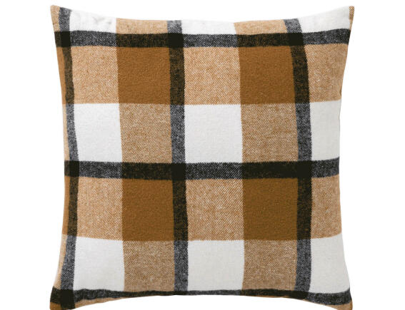 Douceur d'intérieur Ecossais Διακοσμητικό Μαξιλάρι 45x45cm Camel