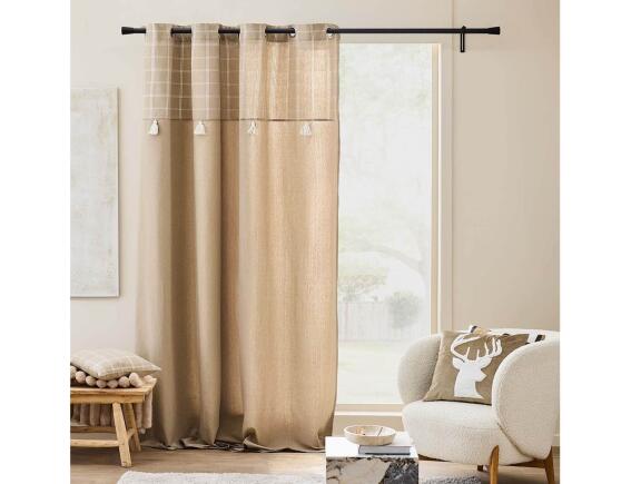 Douceur d'intérieur Κουρτίνα Mέτριας Σκίασης Twily  με τρουκς και διαστάσεις 140x240cm - Sand
