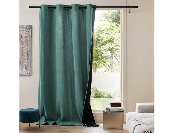 Douceur d'intérieur  Θερμομονωτική Κουρτίνα Υψηλής Σκίασης Madison με τρουκς και διαστάσεις 140x260cm - Green