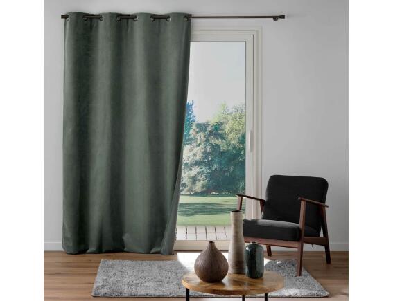 Douceur d'intérieur Κουρτίνα Συσκότισης Olympe  με τρουκς και διαστάσεις 140x260cm - Khaki