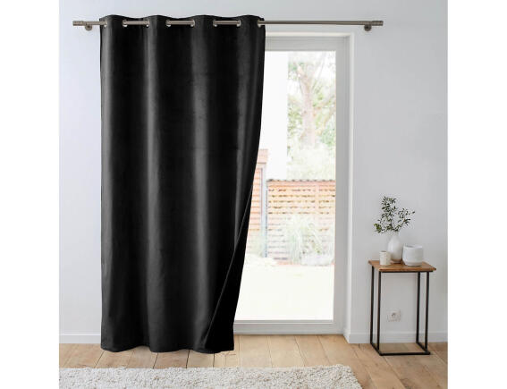 Douceur d'intérieur Κουρτίνα Υψηλής Σκίασης Polarchic με τρουκς και διαστάσεις 140x260cm - Black