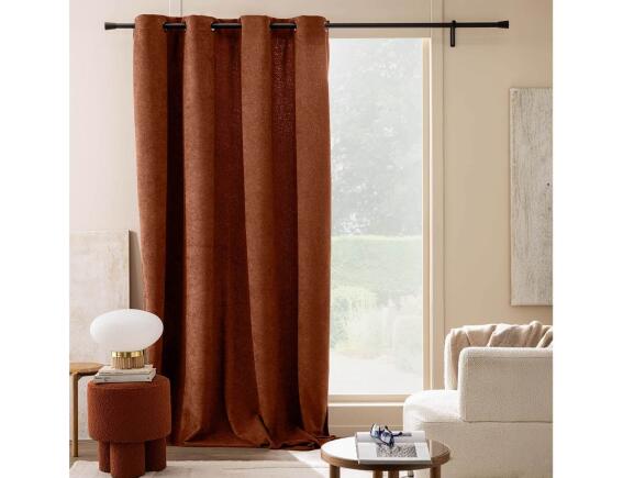 Douceur d'intérieur Κουρτίνα Υψηλής Σκίασης Winona  με τρουκς και διαστάσεις 140x260cm - Terracotta