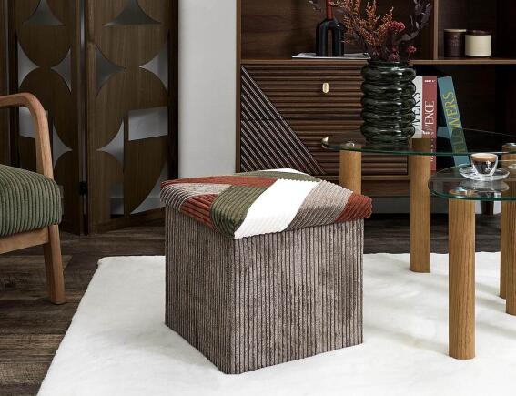 Home Deco Factory Σκαμπό Scott με αποθηκευτικό χώρο και διαστάσεις 38x38x38cm