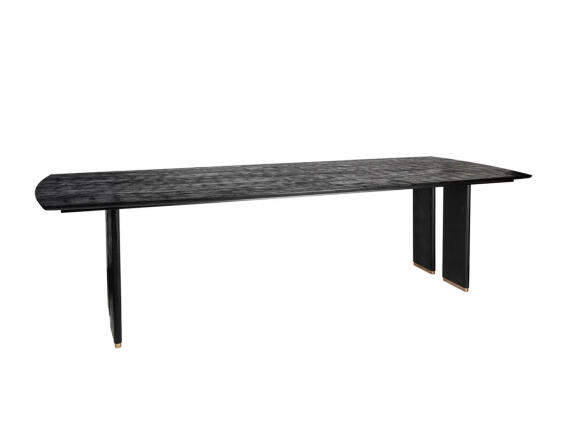 PTMD Luxury Living Τραπεζαρία Liber από Ξύλο Mango 280x110x77cm Μαύρο