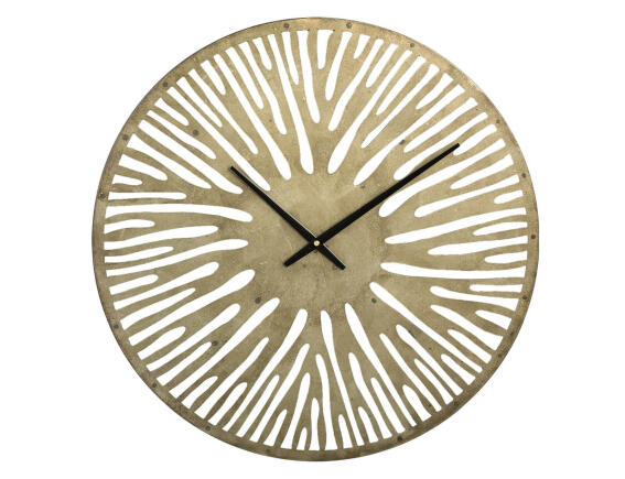 PTMD Luxury Living Ρολόι τοίχου Αναλογικό Derandi με διαστάσεις 59x3.5x59cm - Gold