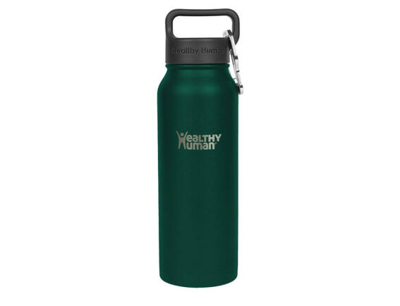 Μπουκάλι Θερμός Stein Healthy Human με χωρητικότητα 621ml και διατήρηση θερμοκρασίας 12h ζεστό / 24h κρύο - Forest Green
