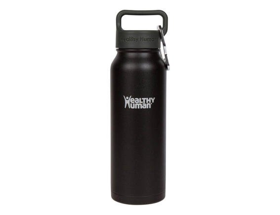 Μπουκάλι Θερμός Stein Healthy Human με χωρητικότητα 621ml και διατήρηση θερμοκρασίας 12h ζεστό / 24h κρύο - Pure Black