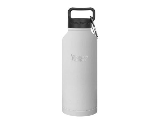 Μπουκάλι Θερμός Stein Healthy Human με χωρητικότητα 950ml και διατήρηση θερμοκρασίας 12h ζεστό / 24h κρύο - Pure White