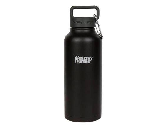 Μπουκάλι Θερμός Stein Healthy Human με χωρητικότητα 950ml και διατήρηση θερμοκρασίας 12h ζεστό / 24h κρύο - Pure Black