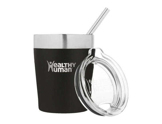 Ποτήρι Θερμός Cruiser Healthy Human με χωρητικότητα 354ml και διατήρηση θερμοκρασίας 12h ζεστό / 24h κρύο - Pure Black