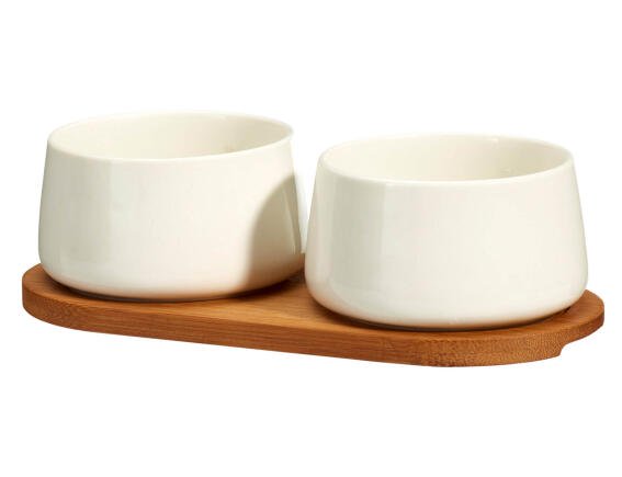 Σετ Σερβιρίσματος Excellent Houseware με 2 πορσελάνινα μπολ και δίσκο - 3 τεμάχια
