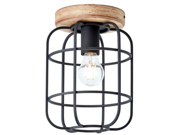 Brilliant  Φωτιστικό Οροφής Gwen Μονόφωτο, με λαμπτήρα E27 και διαστάσεις 20x20x26.8cm - Μαύρο