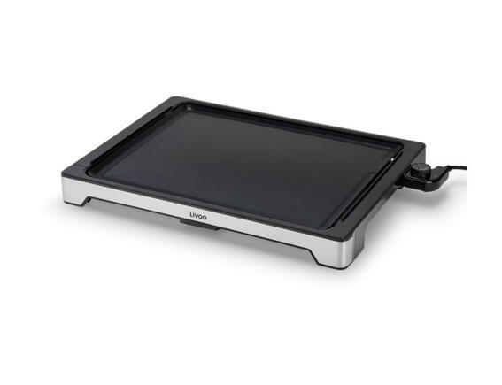 Livoo Ηλεκτρική Ψησταριά plancha DOC319 με ισχύ 2000W, ρυθμιζόμενο θερμοστάτη και επιφάνεια ψησίματος 47x37cm