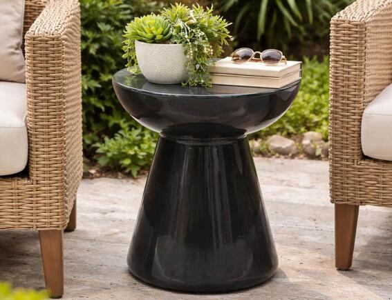 Lesli Living Τραπεζάκι Bοηθητικό Vei με διαστάσεις 40x40cm - MgO - Grey