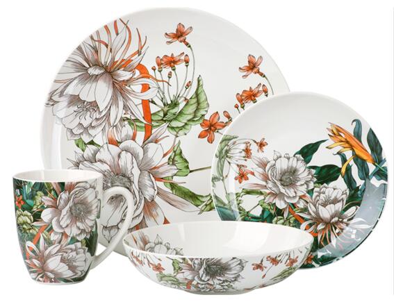 Maxwell & Williams Σετ Πιάτων Night Garden - Πορσελάνη - 16 τεμάχια