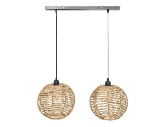 Atmosphera  Φωτιστικό οροφής ρεύματος Rana με λαμπτήρα Ε27 και διαστάσεις 50x50x26cm - Kαφέ