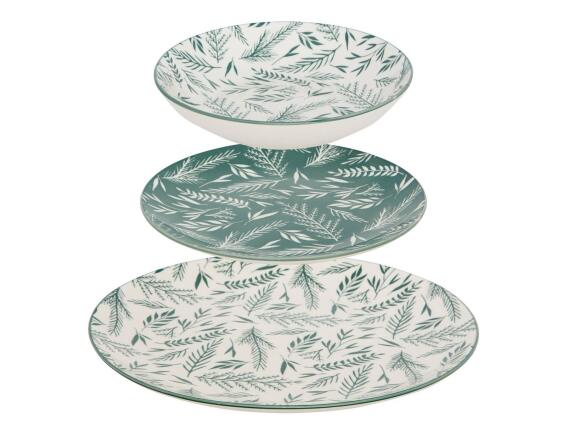 Secret De Gourmet Σετ Πιάτων Agathe από πορσελάνη - 12 τεμάχια